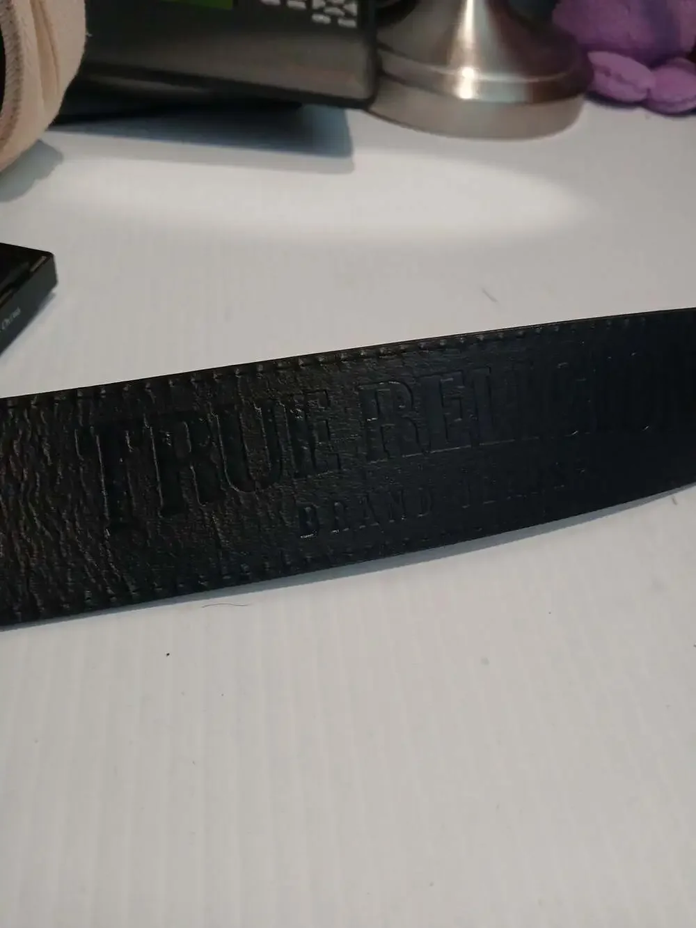 True Religion black leather